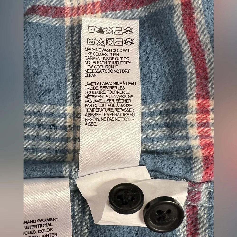 LUCKY Brand - Men's Button-Down Humboldt Woven Long Sleeve Flannel Shirt - Blue